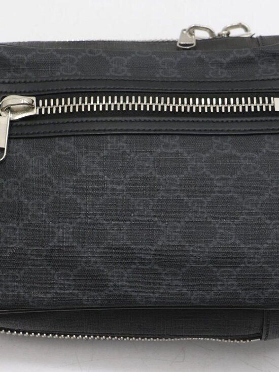 GUCCI GG Supreme Sling Backpack Belt Bag Sherry Line - Black main image 12